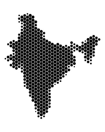 Map of Indiaのイラスト素材