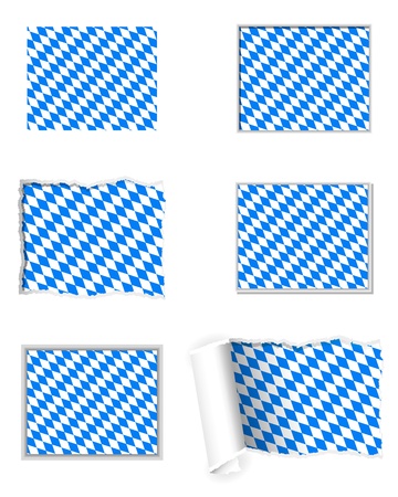 Bavaria flag setのイラスト素材