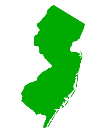 Map of New Jerseyのイラスト素材