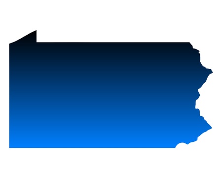 Map of Pennsylvaniaのイラスト素材