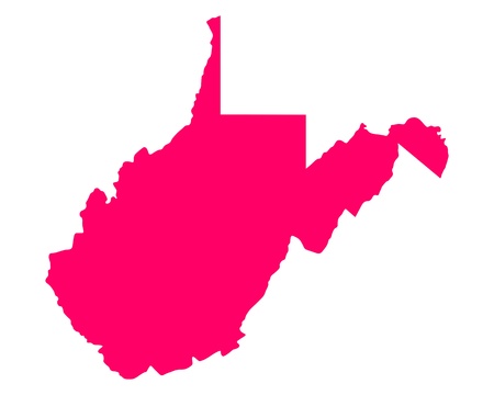 Map of West Virginiaのイラスト素材