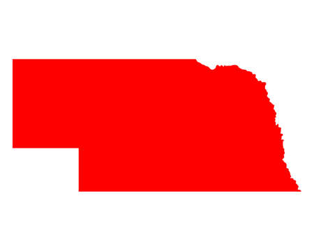 Map of Nebraskaのイラスト素材