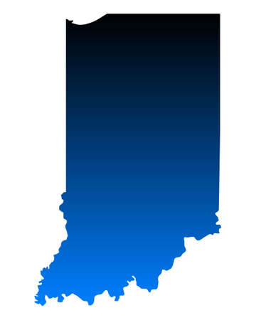 Map of Indianaのイラスト素材