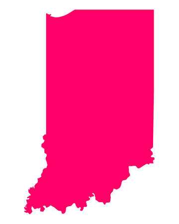 Map of Indianaのイラスト素材
