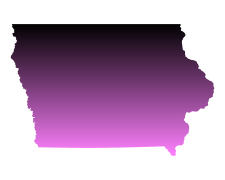 Map of Iowaのイラスト素材