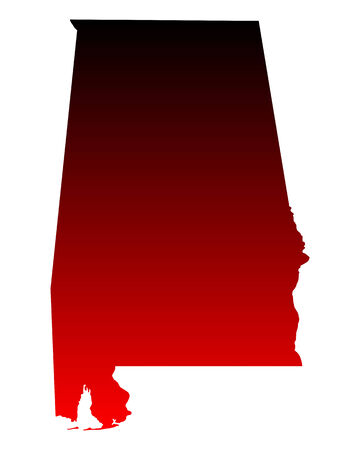 Map of Alabamaのイラスト素材