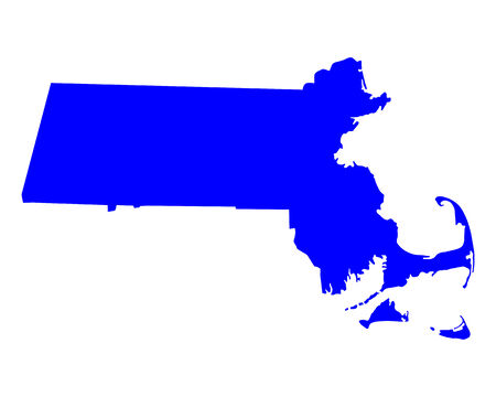 Map of Massachusettsのイラスト素材