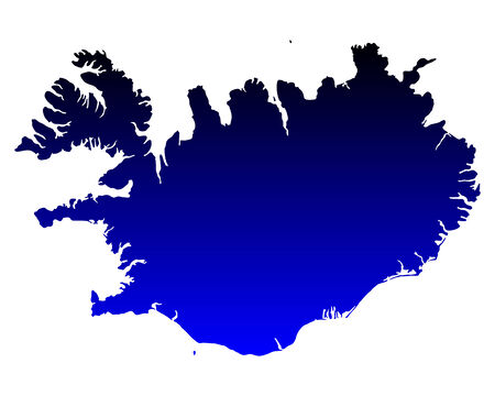 Map of Icelandのイラスト素材