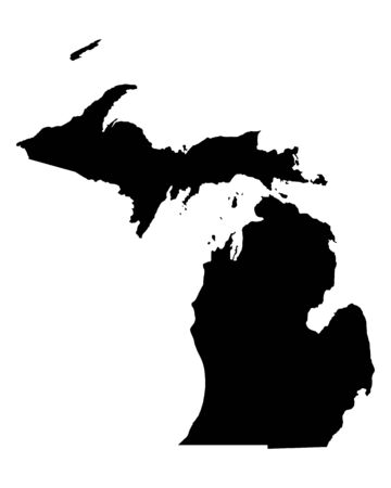 Map of Michiganのイラスト素材