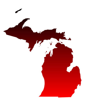 Map of Michiganのイラスト素材