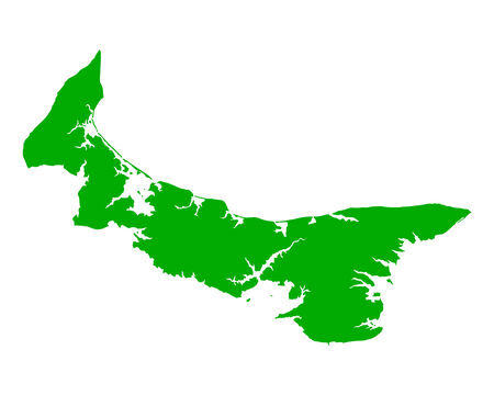 Map of Prince Edward Islandのイラスト素材