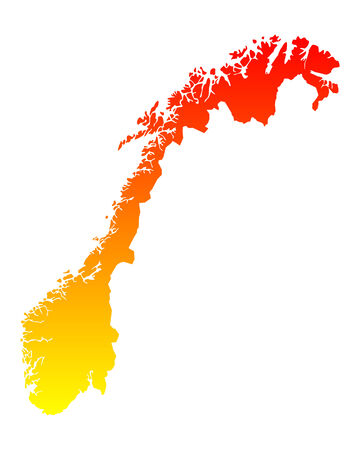 Map of Norwayのイラスト素材