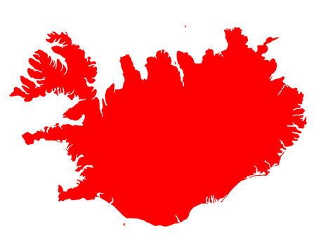 Map of Icelandのイラスト素材