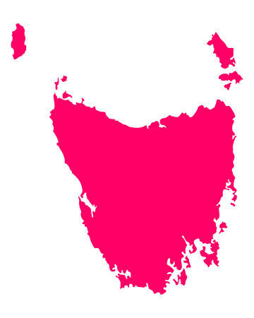 Map of Tasmaniaのイラスト素材