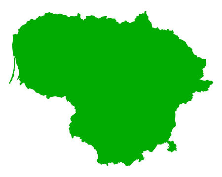 Map of Lithuaniaのイラスト素材