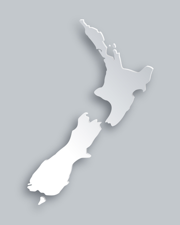 Map of New Zealandのイラスト素材