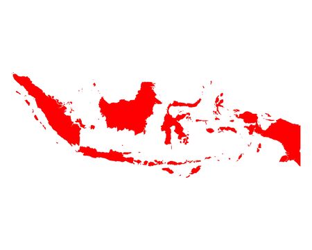 Map of Indonesiaのイラスト素材