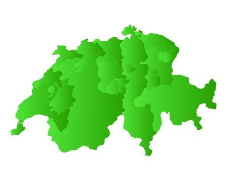 Map of Switzerlandのイラスト素材