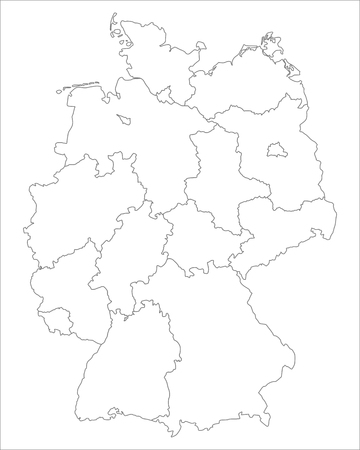 Map of Germanyのイラスト素材