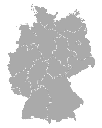 Map of Germanyのイラスト素材