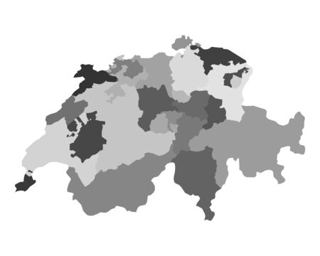 Map of Switzerlandのイラスト素材