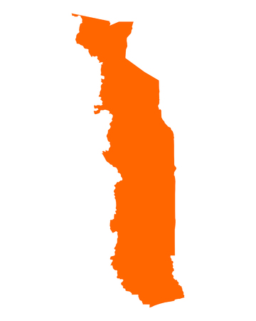 Map of Togoのイラスト素材