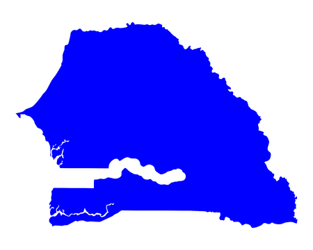 Map of Senegalのイラスト素材