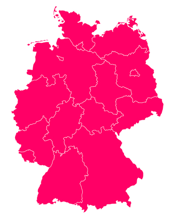 Map of Germanyのイラスト素材