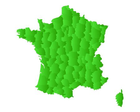 Map of Franceのイラスト素材