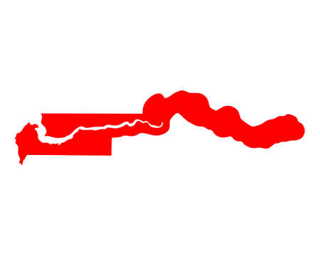 Map of the Gambiaのイラスト素材