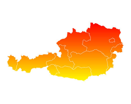 Map of Austriaのイラスト素材