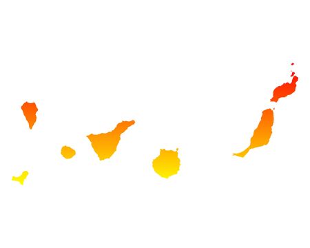 Map of Canary Islandsのイラスト素材