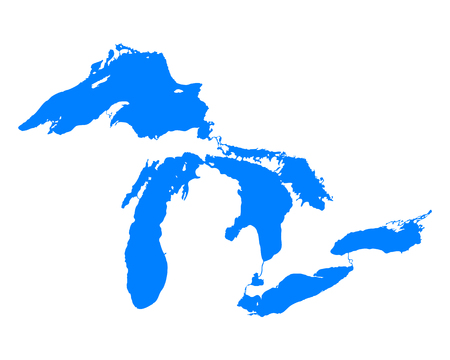 Map of Great Lakesのイラスト素材