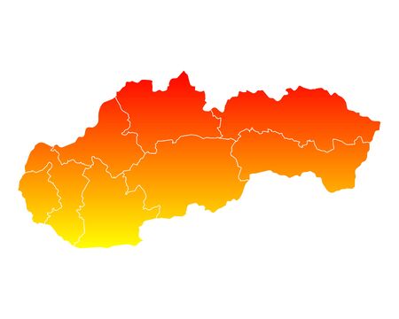 Map of Slovakiaのイラスト素材