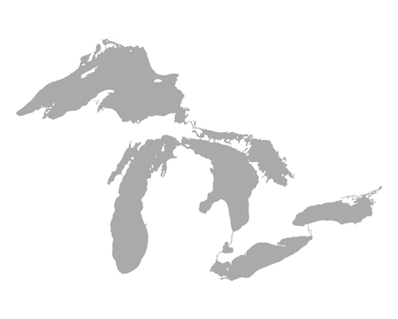 Map of Great Lakesのイラスト素材