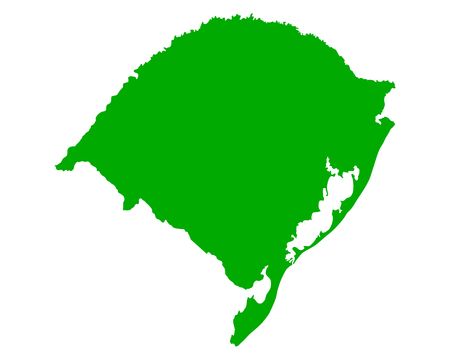 Map of Rio Grande do Sulのイラスト素材