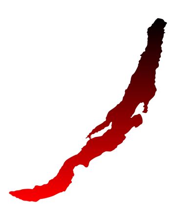 Map of Lake Baikalのイラスト素材
