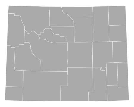 Map of Wyomingのイラスト素材