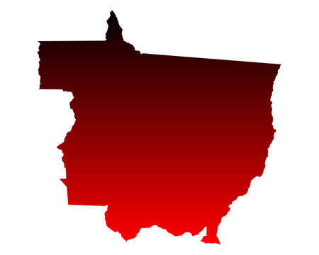 Map of Mato Grossoのイラスト素材