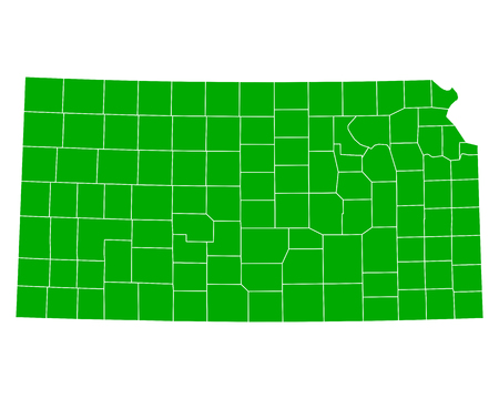Map of Kansasのイラスト素材