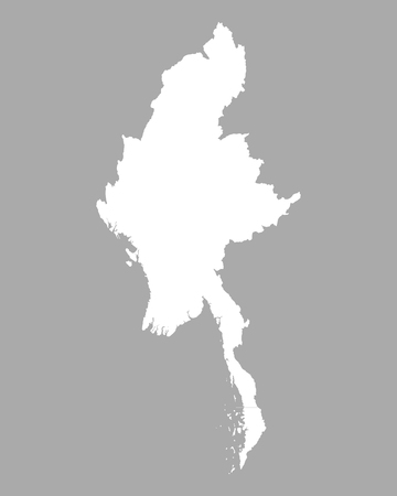 Map of Myanmarのイラスト素材