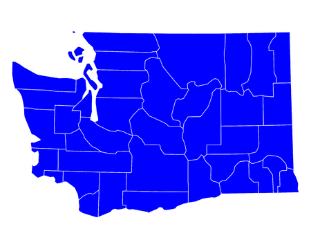 Map of Washingtonのイラスト素材