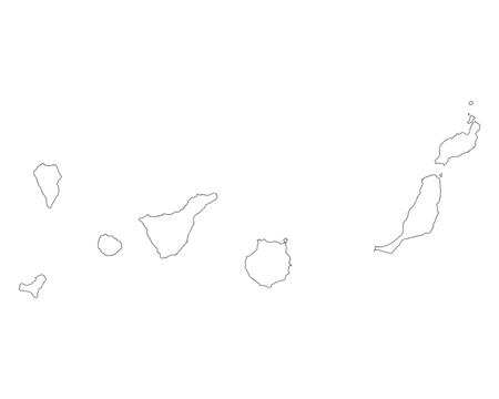 Map of Canary Islandsのイラスト素材