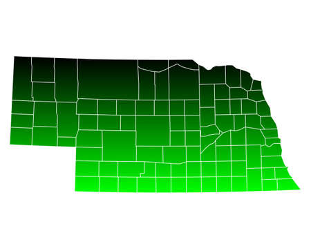 Map of Nebraskaのイラスト素材