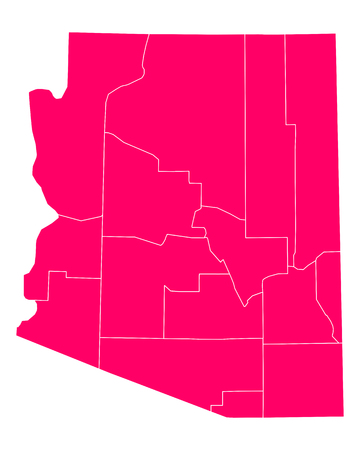 Map of Arizonaのイラスト素材