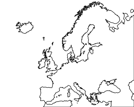 Map of Europeのイラスト素材