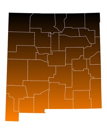 Map of New Mexicoのイラスト素材