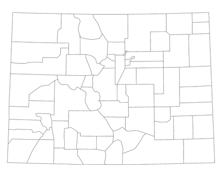 Map of Coloradoのイラスト素材