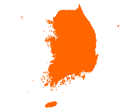 Map of South Koreaのイラスト素材