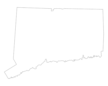 Map of Connecticutのイラスト素材